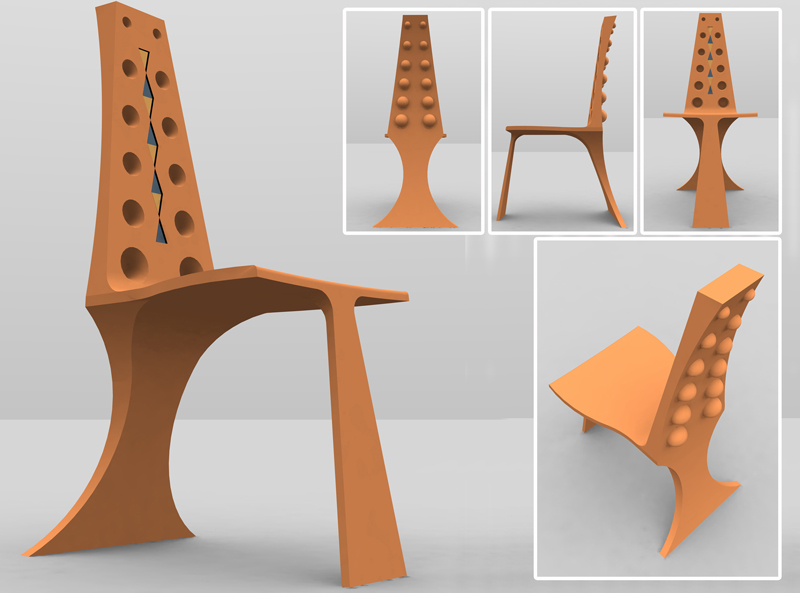 chaise Awalé designée par G Mambo
